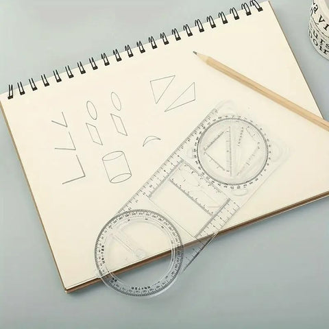 Multifunctional Geometry Ruler – Ideal for Math & Craftwork