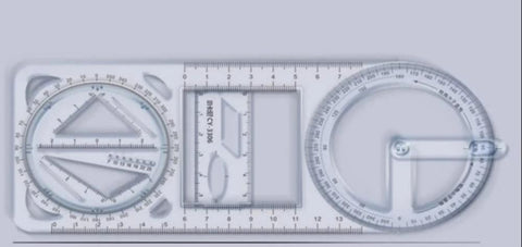 Multifunctional Geometry Ruler – Ideal for Math & Craftwork