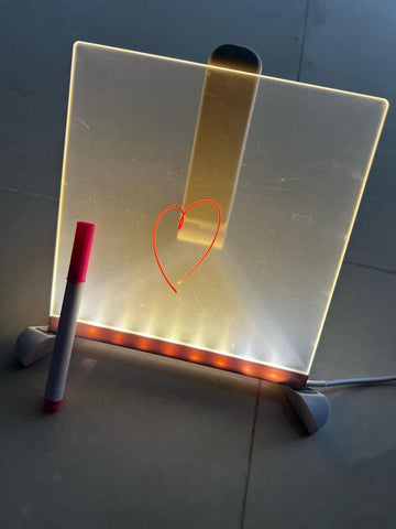 3D LED Light Glass Acrylic Writing Drawing pad